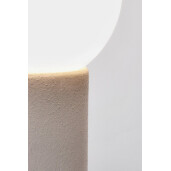 Veioza ceramica gri alba Jael Ø15x35,5h