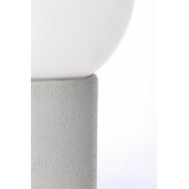 Veioza ceramica gri alba Jael Ø15x35,5h