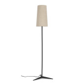 Lampadar otel negru textil bej Assam 26x166 cm