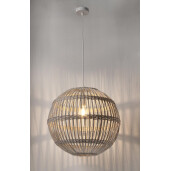 Lustra ratan alb Praia 50.5x47 cm
