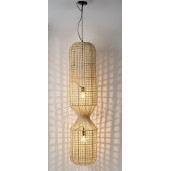 Lustra ratan bej Malabo 30.5x132 cm