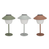 Set 3 veioze incarcare solara otel multicolor Noriko Ø18x27,5h