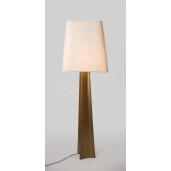 Lampadar metal auriu bumbac alb Tripura Ø46x151h