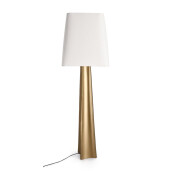 Lampadar metal auriu bumbac alb Tripura Ø46x151h