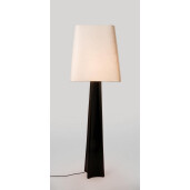 Lampadar metal negru bumbac alb Tripura Ø46x151h