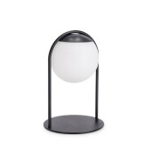 Veioza uz interior, exterior alba neagra Pansy Ø13,5x21h