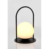 Veioza uz interior, exterior alba neagra Pansy Ø13,5x21h