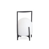 Veioza uz interior, exterior alba neagra Cumin Ø17,6x27h