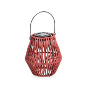 Felinar incarcare solara otel gri franghie rosie Juny Ø15,5x17h