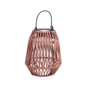 Felinar incarcare solara otel gri franghie rosie Taiki Ø15,5x19,5h