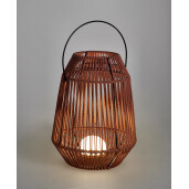 Felinar led otel gri franghie rosie Taiki Ø25,5x33h