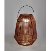 Felinar led otel gri franghie rosie Taiki Ø25,5x33h