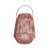 Felinar led otel gri franghie rosie Taiki Ø25,5x33h