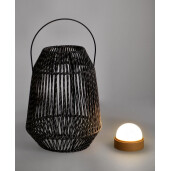 Felinar led otel gri sfoara gri Taiki Ø25,5x33h