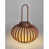 Felinar cu leduri otel caramiziu Saryn Ø20x26h