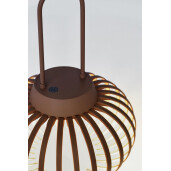 Felinar cu leduri otel caramiziu Saryn Ø20x26h