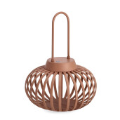 Felinar cu leduri otel caramiziu Saryn Ø20x26h