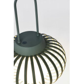 Felinar cu leduri otel verde Saryn Ø20x26h