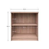 Raft pardoseala pal melaminat stejar sonomaTopty  80x33x85 cm