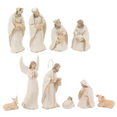 Figurine Nasterea Domnului polirasina multicolora 8,5x5x21h; 8x7x20h; 7x7x18h; 7x7x17h