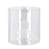 Set 6 globuri brad Craciun sticla transparenta rosie Bling Ø 15 cm