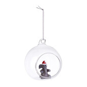 Set 6 globuri brad Craciun Elefant sticla multicolora Zoey Ø 8 cm