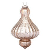 Set 4 ornamente brad Craciun sticla aurie Gloss Ø14x22h