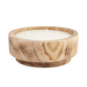 Lumanare ambientala in suport lemn maro Sonian Ø22,15x8,5h