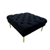 Taburet catifea neagra 80 x 80 x 41 cm