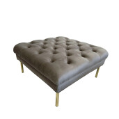 Taburet catifea gri 80 x 80 x 41 cm