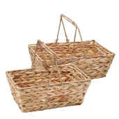 Set 2 cosuri depozitare zambila apa maro 30 x 20,5 x 12, 35 x 25,5 x 13 cm