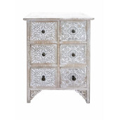 Comoda lemn alb maro 51 x 30 x 70,5 cm