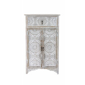 Comoda lemn alb maro 64,5 x 32 x 111 cm