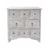 Comoda lemn alb maro 77 x 32 x 79,5 cm