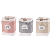 Set 3 cosuri rufe, depozitare panza multicolora 43 x 43 x 56 cm