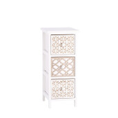 Comoda lemn alb maro  26 x 32 x 62 cm