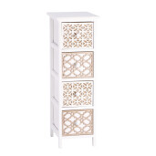 Comoda lemn alb maro 26 x 32 x 80 cm