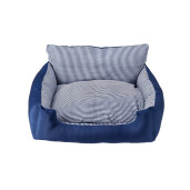Culcus animale textil albastru alb 50 x 40 x 27 cm