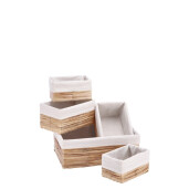 Set 5 cosuri depozitare 21 x 12,5 x 11 cm, 25,5 x 17 x 13 cm, 40 x 30 x 15 cm