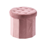 Taburet catifea roz 38 x 36 cm