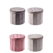 Set 4 tabureti catifea 45 x 40 cm