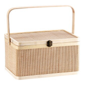 Cos depozitare bambus maro 31 x 20 x 17 cm