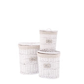 Set 3 cosuri rufe alb crem 33 x 23 x 40, 41 x 29,5 x 48, 49 x 37 x 58 cm