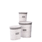 Set 3 cosuri rufe alb gri 33 x 23 x 40, 41 x 29,5 x 48, 49 x 37 x 58 cm