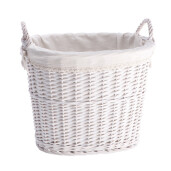 Cos depozitare lemn rachita alb 43,5 x 33 x 40 cm