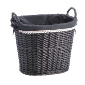 Cos depozitare lemn rachita negru 43,5 x 33 x 40 cm