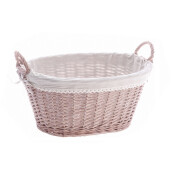 Cos depozitare lemn rachita natur 53 x 40,5 x 32 cm