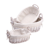 Set 3 cosuri depozitare lemn rachita alba 26,5 x 18 x 14,5 cm, 31,5 x 23,5 x 16 cm, 37 x 27,5 x 18,5 cm