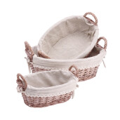 Set 3 cosuri depozitare lemn rachita natur 26,5 x 18 x 14,5 cm, 31,5 x 23,5 x 16 cm, 37 x 27,5 x 18,5 cm