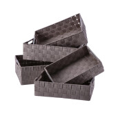 Set 5 cosuri depozitare maro 30 x 20 x 8, 32,5 x 22,5 x 9, 35 x 25 x 10, 38 x 28 x 11,  40 x 30 x 12 cm